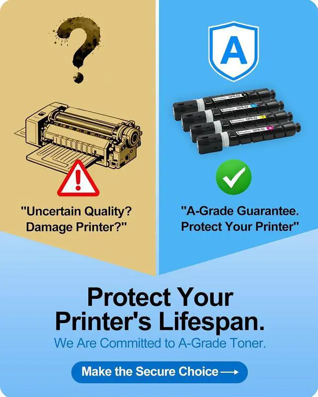 Alt view image 2 of 7 - MasaiMara GPR-52 GPR52 Compatible Toner Cartridge for Canon imageRUNNER C1325 C1325IF C1335IF Printer (Black Cyan Magenta Yellow, 4 Pack)
