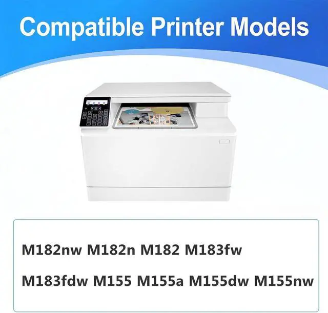 Alt view image 2 of 6 - 215A Toner Cartridge 4 Pack Replacement for HP 215A W2310A W2311A W2312A W2313A Work for Color Pro MFP M183fw M182n M182nw M155a M155nw Series Printer (BK/C/M/Y)