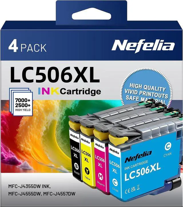 Main image of LC506XL Ink Cartridges Compatible for Brother LC506XL LC506, 4-Pack