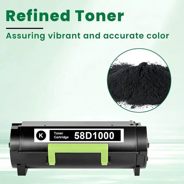 Alt view image 4 of 7 - Vylent 58D1000 Black Toner Cartridge High Yield for MS725 MS821 1-Pack