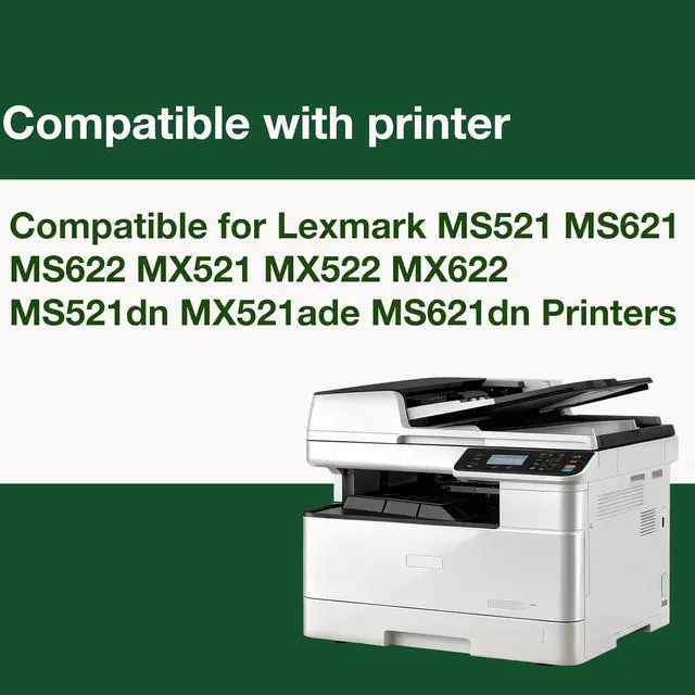 Alt view image 2 of 5 - 56F1U00 Toner Cartridge Ultra High Yield Replacement for Lexmark 56F1U00 56F1H00 Black Toner Compatible for Lexmark MS521 MS621 MS622 MX521 MX522 MX622 MS521dn MX521ade MS621dn Printers 25000 Pages