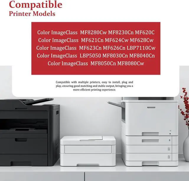 Alt view image 2 of 6 - 131 Toner Cartridge Set (4-Pack ,B/C/M/Y) CRG131 CRG-131 CRG 131 Toner Replacement for Canon Color ImageClass MF8280Cw MF624Cw MF628Cw LBP7110Cw LBP5050 MF8050Cn MF8080Cw Printer Toner