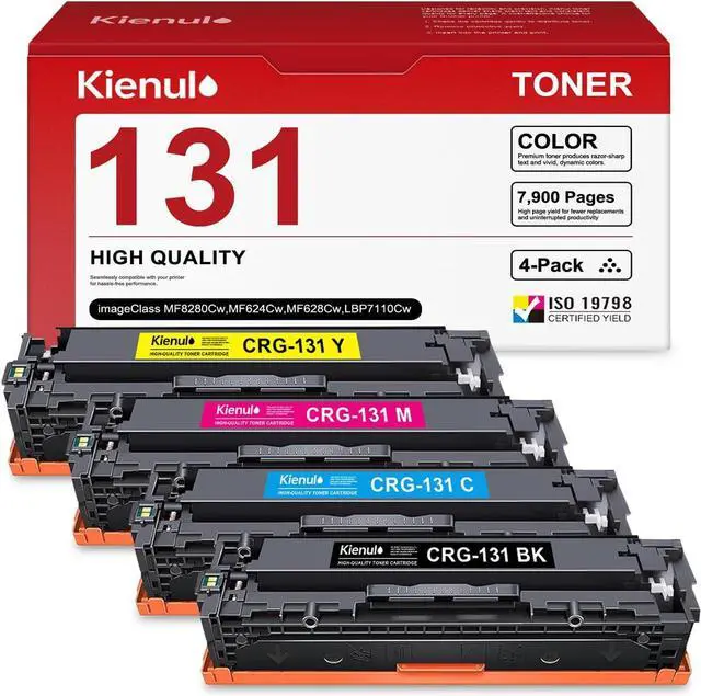 Main image of 131 Toner Cartridge Set (4-Pack ,B/C/M/Y) CRG131 CRG-131 CRG 131 Toner Replacement for Canon Color ImageClass MF8280Cw MF624Cw MF628Cw LBP7110Cw LBP5050 MF8050Cn MF8080Cw Printer Toner
