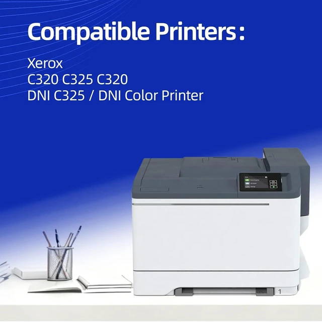 Alt view image 2 of 7 - C320 C325 Toner Cartridge Compatible for Xerox 006R04820 006R04821 006R04822 006R04823 Work for Xerox C320 C325 Printer Toner Cartridge 4Pk
