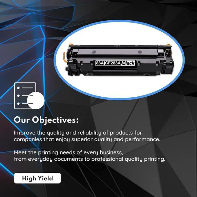 Alt view image 2 of 7 - 83A CF283A Black Toner Cartridge 2-Pack Replacement for HP 83A CF283A 83X CF283X Cartridge Use for Laserjet Pro MFP M201 M125nw M225dw M201n M127fn M225dn Printer