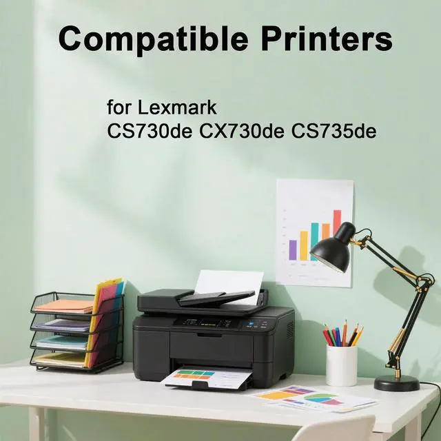 Alt view image 4 of 6 - 71C1HK0 Black High Yield Toner Cartridge Replacement for CS730 CX735 Toner Cartridge Work for Lexmark CS737dze CX730de CS735de CS730de Printers1-Black22,000 Pages