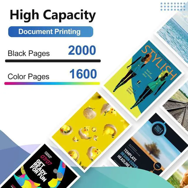 Alt view image 4 of 7 - 962XL Ink Cartridges Replacement for HP 962XL Ink Cartridges Combo Pack Work for Officejet Pro 9015e 9010 9015 9025e 9018 9020 9025 9018e 9012e 9016 Printer Black Color (4 Pack)