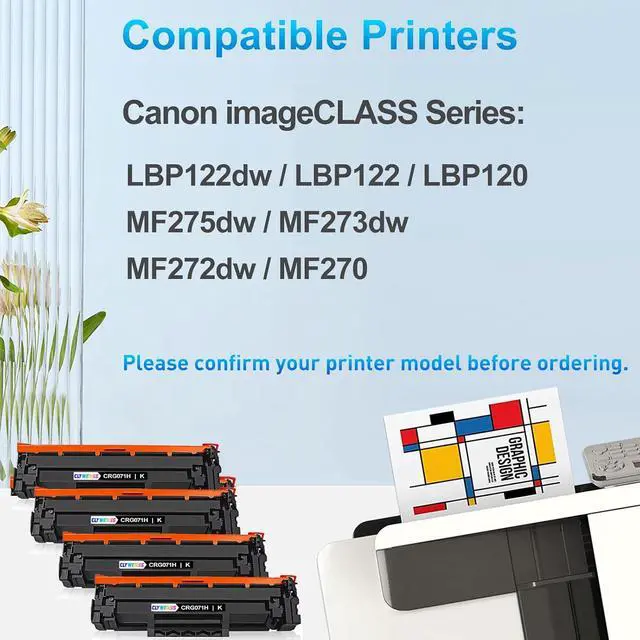 Alt view image 2 of 7 - 071H 071 High Capacity Toner Cartridge Replacement for Canon 071H CRG071H CRG-071 H Black for ImageClass LBP122dw MF273dw MF275dw LBP122 LBP120 MF270 MF272dw Printer (4-Pack)