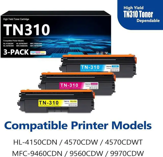 Alt view image 2 of 7 - TN310C TN310M TN310Y Toner Cartridge Cyan Magenta Yellow Toner 3-Color Set