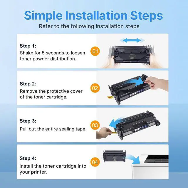 Alt view image 5 of 5 - GANADAS 58X Toner Cartridge (with Chip) Compatible Replacement for HP 58X CF258X 58A CF258A for LaserJet MFP M428fdw M428fdn M428dw M404 M428 Pro M404n M404dw M404dn Printer (2 Pack,Black)