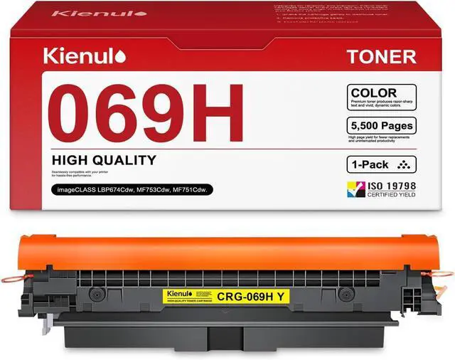 Main image of 069H High Capacity Toner Cartridge CRG069H CRG-069H CRG 069H Toner Replacement for Canon Color ImageCLASS MF753Cdw MF751Cdw MF752Cdw MF756Cx LBP674Cdw LBP673Cdw LBP674Cx Printer Toner (1 Yellow)