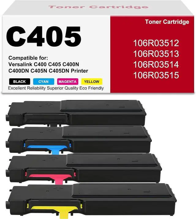 Main image of RIOFLYBEEC400 C405 Toner Cartridge Remanufactured High-Yield 4Pack for VersaLink C400/C405 Series Printers, Replacement for 106R03512 106R03513 106R03514 106R03515, Black, Cyan, Magenta, Yellow