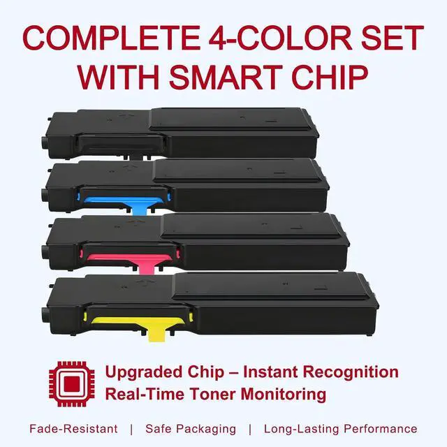 Alt view image 3 of 7 - RIOFLYBEEC400 C405 Toner Cartridge Remanufactured High-Yield 4Pack for VersaLink C400/C405 Series Printers, Replacement for 106R03512 106R03513 106R03514 106R03515, Black, Cyan, Magenta, Yellow