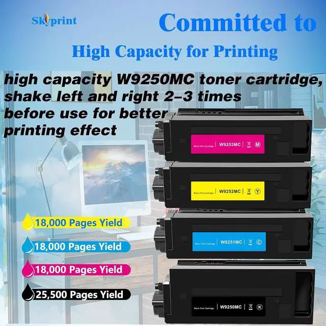 Alt view image 3 of 7 - SkyPrint W9250MC Black Toner Cartridge 25,500 Pages