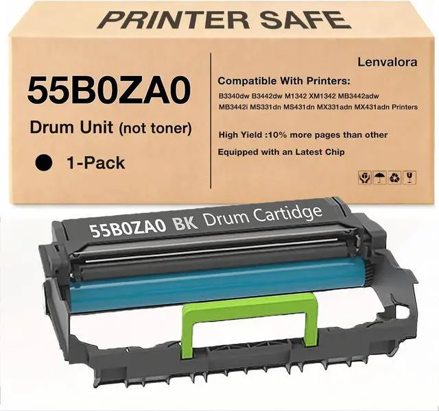 Main image of 55B0ZA0 Imaging Unit 1-Pack Compatible 55B0ZA0 Imaging Unit Replacement for Lexmark MS331 MS331dn MS431dn MX331adn MX431adn B3340dw B3442dw MB3442adw XM1342 M1342 MB3442i Printer