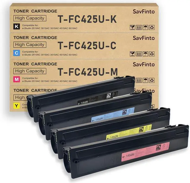 Main image of T-FC425U TFC425U High Yield Toner Cartridge Compatible T-FC425U-K/C/M/Y Replacement for Toshiba E-Studio 2525AC 3025AC 3525ACG 4525AC 4525ACG 5525AC 5525ACG 6525AC Printer (BCMY,4Pack)