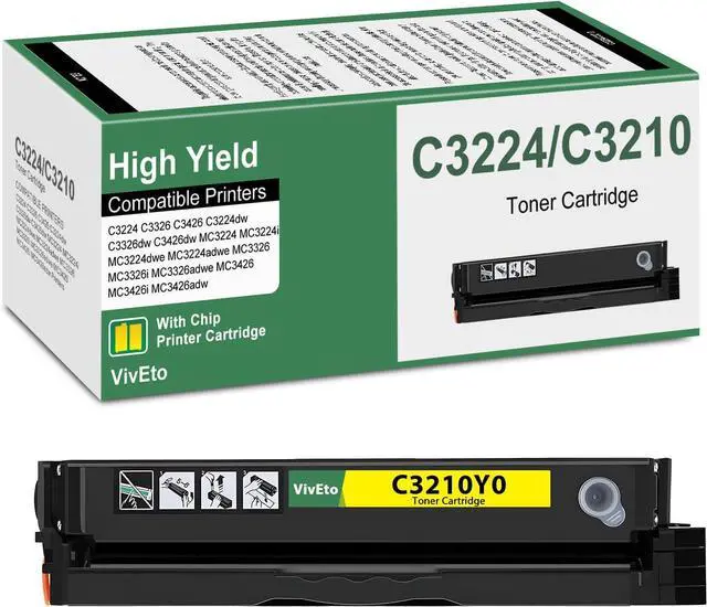 Main image of MC3426 C3210 C3224 Yellow Toner Cartridge with New Chip C3210Y0 Toner