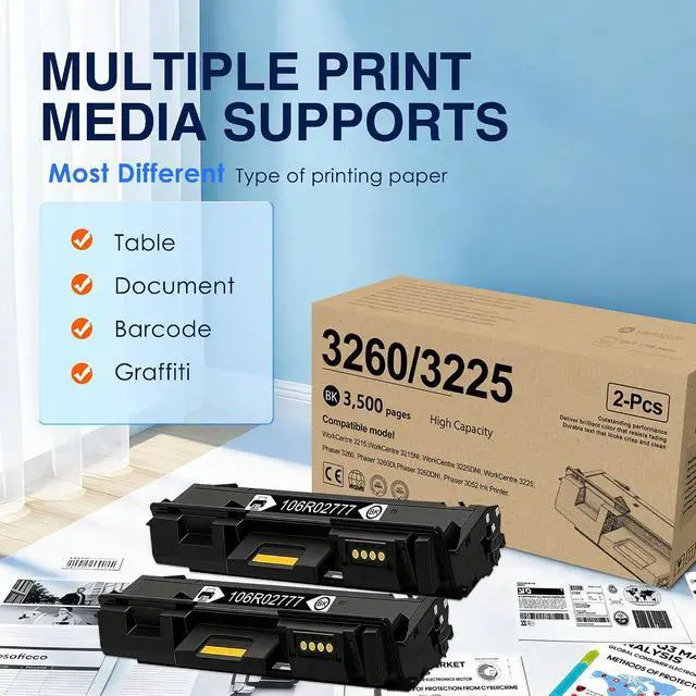 Alt view image 5 of 7 - 106R02777 Black High Capacity Toner Cartridge (2-Pack,3500 Pages)