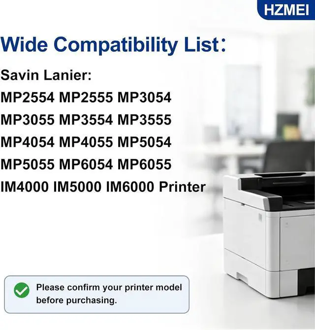 Alt view image 2 of 7 - MP2554 MP3554 Black Toner Cartridge 841999 Replacement for Ricoh