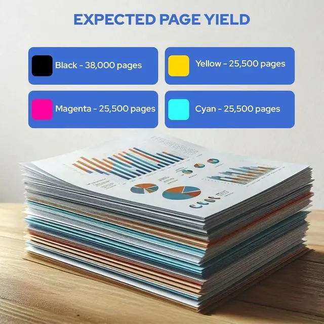 Alt view image 4 of 7 - Toner Pros Compatible GPR-66 Toner Cartridge Set (Black Cyan Magenta Yellow, 4 Pack) for Canon imageRUNNER Advance DX C3926i C3930i C3935i High Yield 38K Black / 25.5K Color