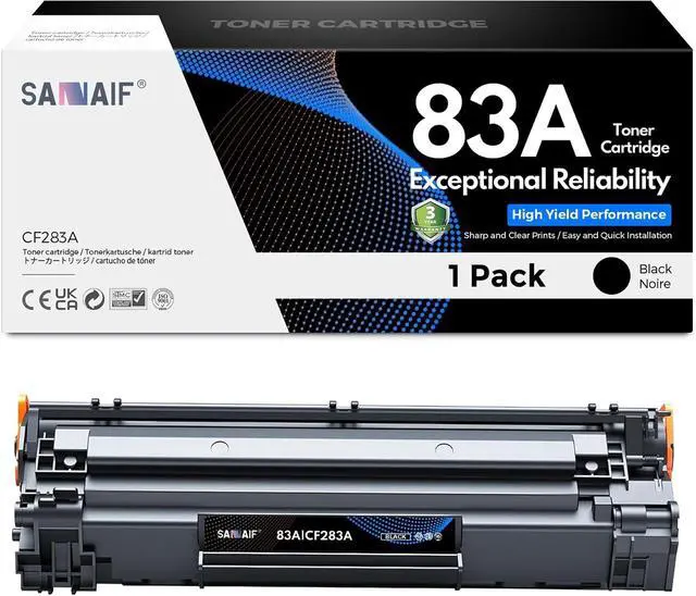 Main image of 83A Toner Cartridges Black (1-Pack) Replacement for HP 83A CF283A Toner Cartridges Works with LaserJ Pro M201dw M201n MFP M125a M125rnw M125nw M127fn M127fp M127fw M225dn Printer