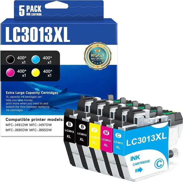 Main image of SFINK LC3013 Ink Cartridges 5-Pack Set BK/C/M/Y High Yield Replacement for Brother LC3013 LC3013XL LC3011 Ink Cartridges Compatible with MFC-J491DW MFC-J497DW MFC-J690DW MFC-J895DW Printer