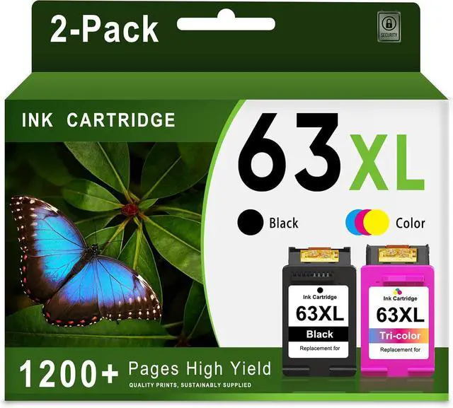 Main image of 63XL Ink Cartridges Black and Color Replacement for HP 63 XL
