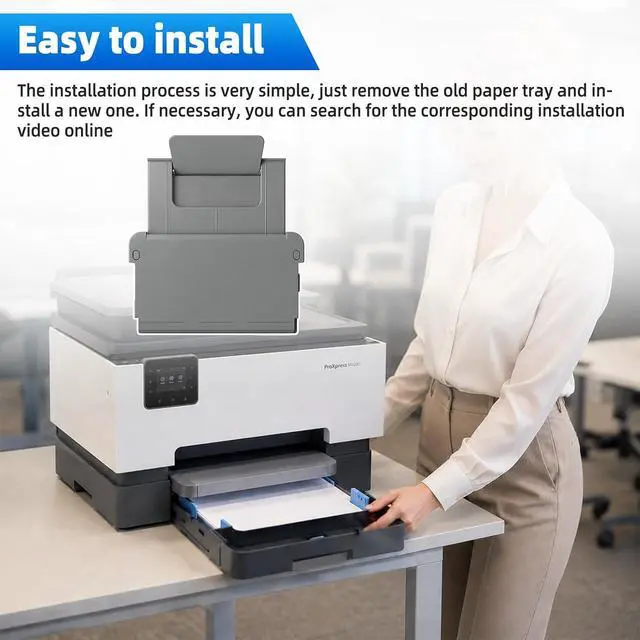 Alt view image 3 of 7 - Printer Paper Output Tray Compatible with HP OfficeJet Pro 9020 9023 9025e Printer