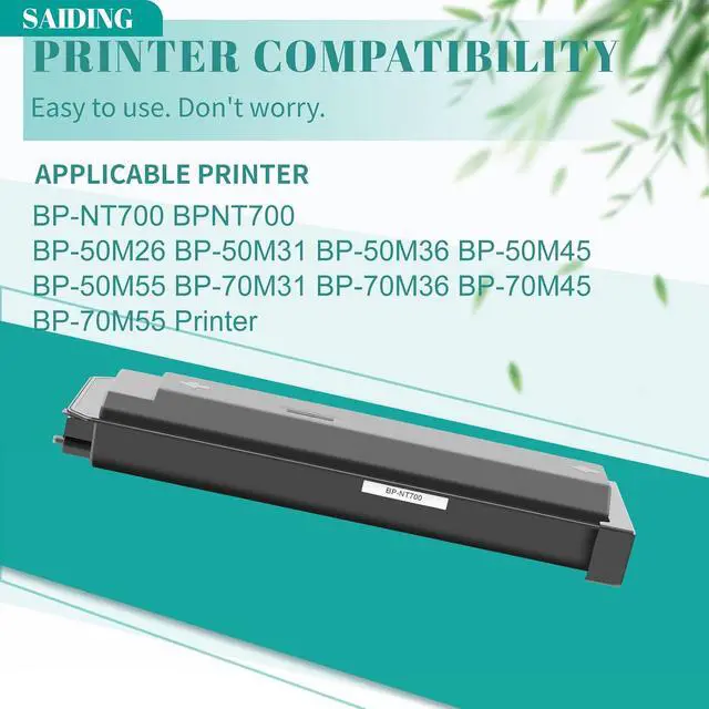 Alt view image 2 of 6 - BP-NT700A BP-NT700 Black Toner Cartridge Compatible with Sharp BP NT700