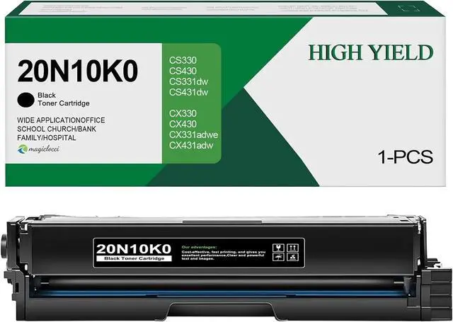 Main image of 20N10K0 Black Toner Cartridge(1-Pack) - Replacement for Lexmark 20N10K0 20N10 Toner Cartridge S331 CX331 CS331dw CS431dw CX331adwe CX431adw Printer