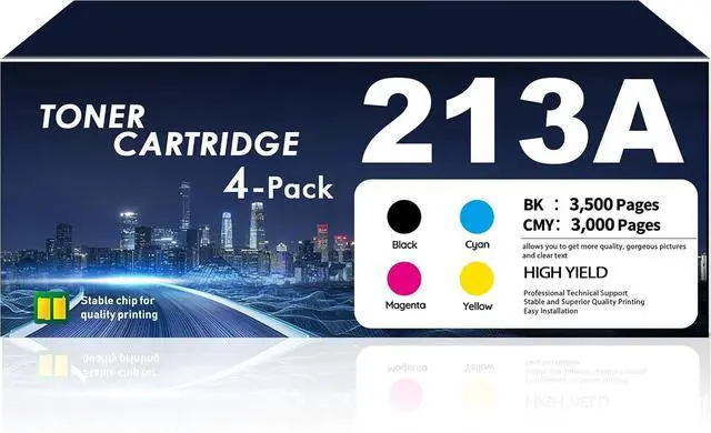 Main image of 213A Toner Cartridges 4 Pack (KCMY) Compatible for HP 213A 213X