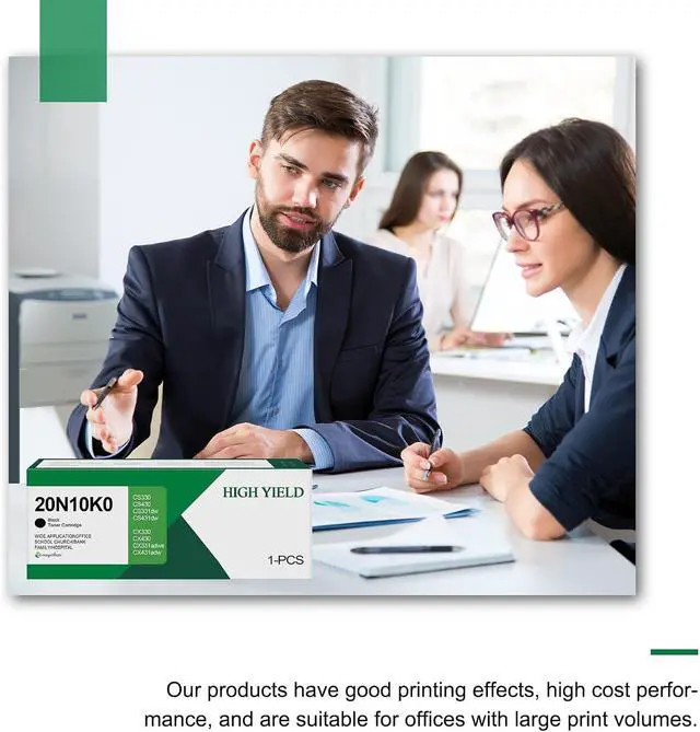 Alt view image 6 of 7 - 20N10K0 Black Toner Cartridge(1-Pack) - Replacement for Lexmark 20N10K0 20N10 Toner Cartridge S331 CX331 CS331dw CS431dw CX331adwe CX431adw Printer