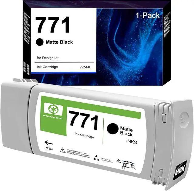Main image of 771A Ink Cartridge HP 771 Matte Black B6Y15A Replacement HP DesignJet Z6200 Z6600 Z6800 Z6810 Printer (1-Pack, 775ml)