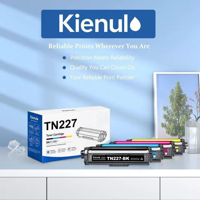 Alt view image 7 of 7 - TN-227 High Yield Toner Cartridges 4-Pack, TN227BK TN227C TN227M TN227Y, Replacement for Brother TN227 Toner, Compatible with HL-L3290CDW HL-L3270CDW HL-L3230CDW MFC-L3770CDW MFC-L3710CW Printers