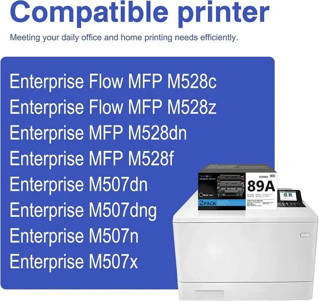 Alt view image 2 of 7 - 89A Black Toner Cartridge (with Chip) 2-Pack