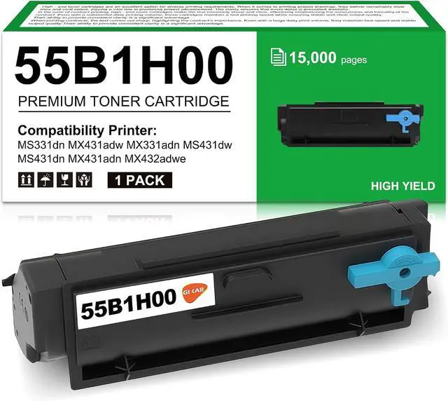 Main image of 55B1H00 Toner Cartridge Compatible for Lexmark MS331dn Toner for Lexmark MS431dn MS331dn MS431dw MX331adn MX431adn MX431adw MX432adwe Printer, 15K Pages