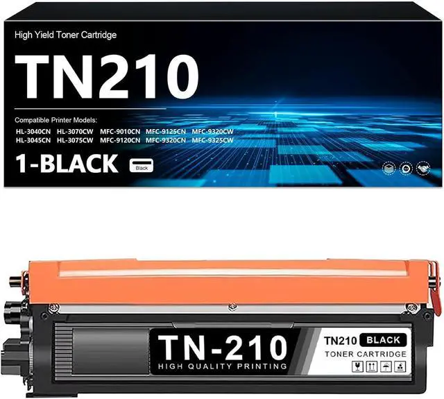 Main image of TN-210 TN210 Black Toner Cartridge 1-Pack TN-210BK HL-3040CN HL-3045CN