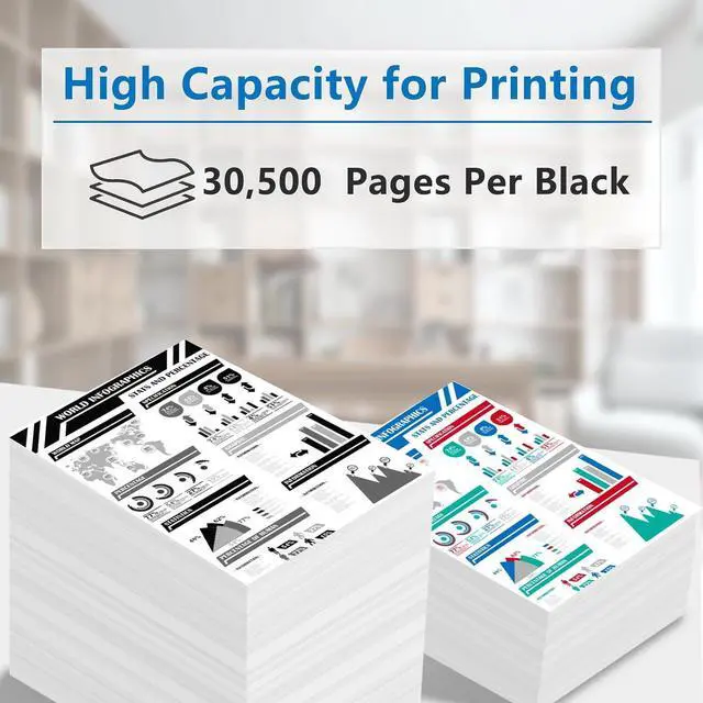 Alt view image 3 of 6 - Extra High Yield BP-NT70 BP-NT70BA Black Toner Cartridges Compatible with Sharp BP-NT70 BP-50C26 BP-50C31 BP-70C31 BP-70C36 BP-70C45 BP-70C55 BP-70C65 BP-50C36 BP-50C45 BP-50C55 BP-50C65 Printer