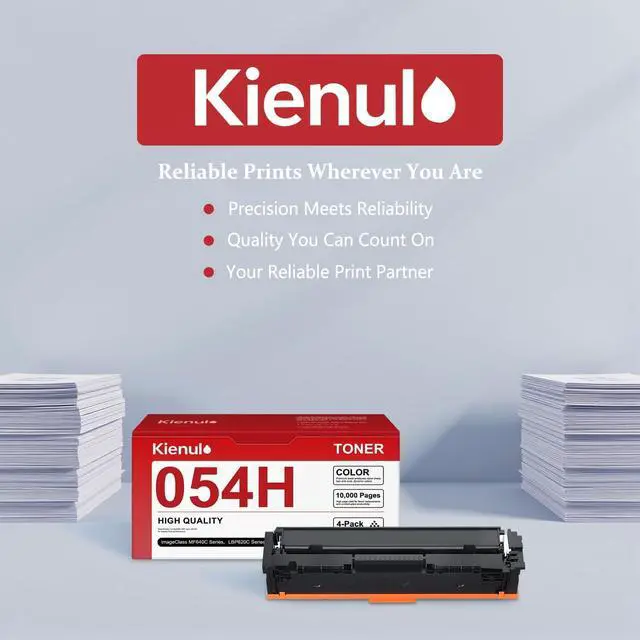Alt view image 7 of 7 - 054H High Capacity Toner Cartridge Set (4-Pack,B/C/M/Y), CRG054H CRG-054H CRG 054H Toner Replacement for Canon Color imageCLASS MF641Cw MF642Cdw MF644Cdw LBP621Cw LBP622Cdw LBP623Cdw Printer Toner