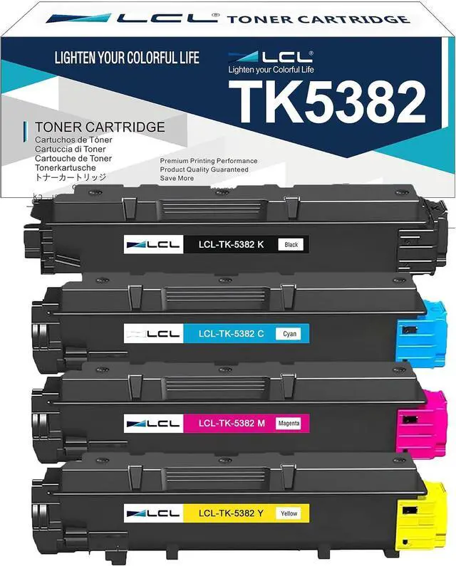 Main image of LCL TK5382 Toner Cartridge Replacement for Kyocera TK-5382 TK-5382K TK-5382C TK-5382M TK-5382Y PA4000cx MA4000cix MA4000cifx (4-Pack Black Cyan Magenta Yellow)