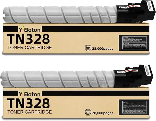 Main image of 2-Pack TN328K TN328 TN-328 Black High Yield Toner Cartridge Replacement for Konica Minolta Bizhub C250i C300i C360i C7130i Printer.Total 57,000 Pages