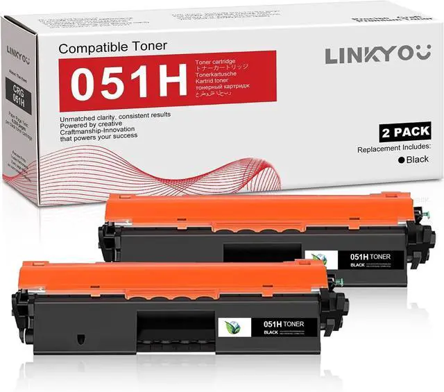 Main image of 051H Toner Cartridge : 2 Pack CRG 051H Replacement for Canon 051H 051 Toner Cartridge for imageCLASS MF263dn MF264dw MF266dw MF267dw MF269dw LBP162dw LBP161dn Printer - Black