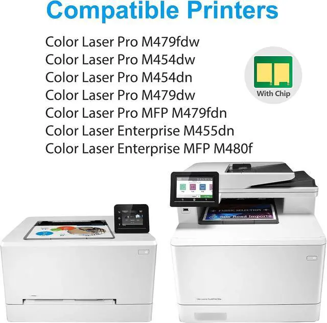 Alt view image 2 of 7 - 414X Toner Cartridges 4 Pack High Yield Compatible for HP 414X 414A
