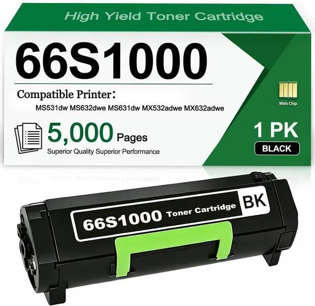 Main image of CULater 66S1000 High-Yield Compatible Black Toner Cartridge Replacement for MS531dw MS631dw MS632dwe MX532adwe MX632adwe Printers (1 Black)