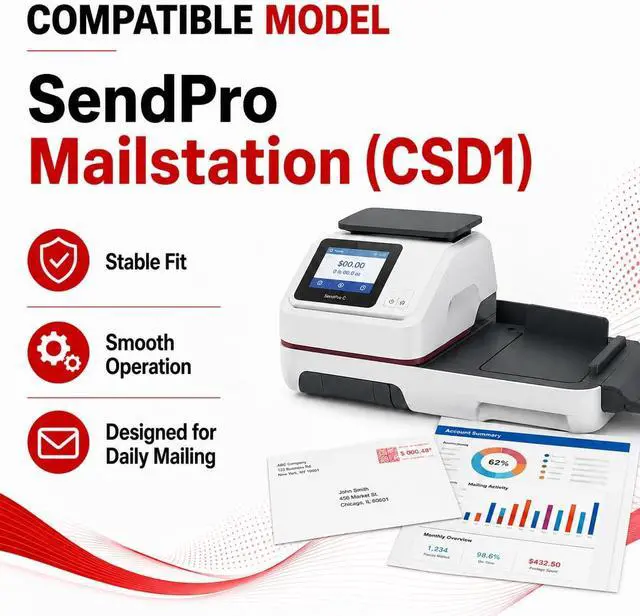 Alt view image 2 of 7 - SL-870-1 Red Ink Cartridge XXL High Capacity (2-Pack, 16ml Each) Replacement for Pitney Bowes sl-870-1 for New SendPro Mailstation Postage Meter (CSD1)-Fluorescent Red Ink