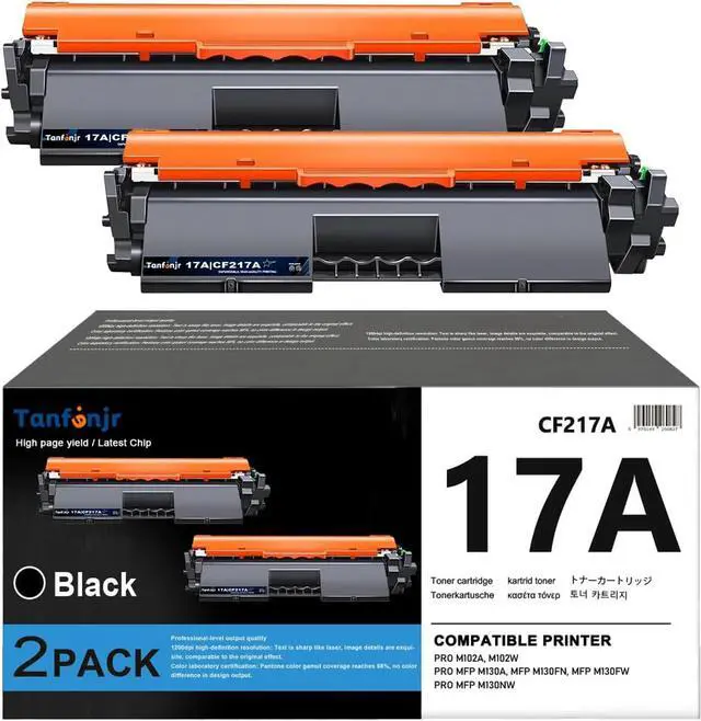 Main image of 17A Toner Cartridge Replacement for HP 17A CF217A, Compatible with LaserJet Pro M102 M102a M102w Pro MFP M130 M130a M130nw M130fn M130fw Printer (Black, 2-Pack)