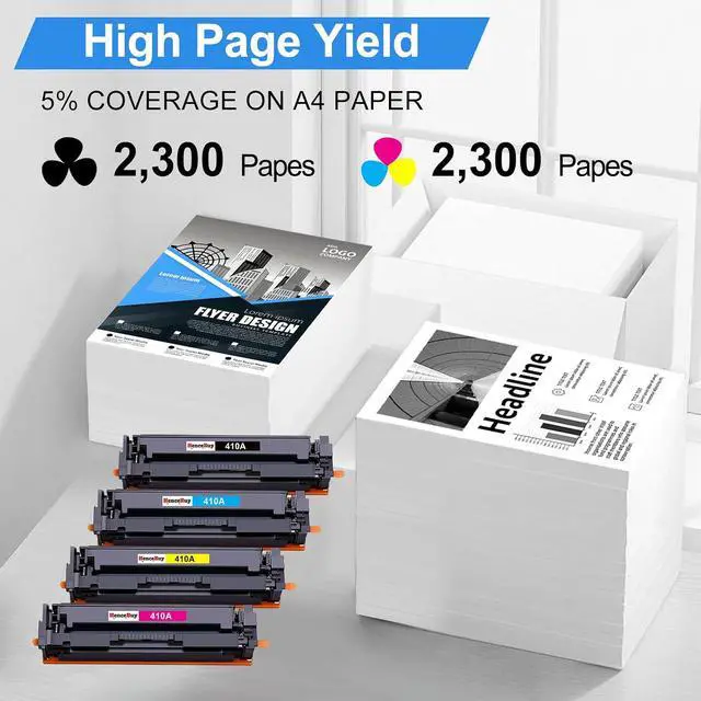 Alt view image 3 of 7 - 410A Toner Cartridges for HP 410A Toner Cartridge 4 Pack