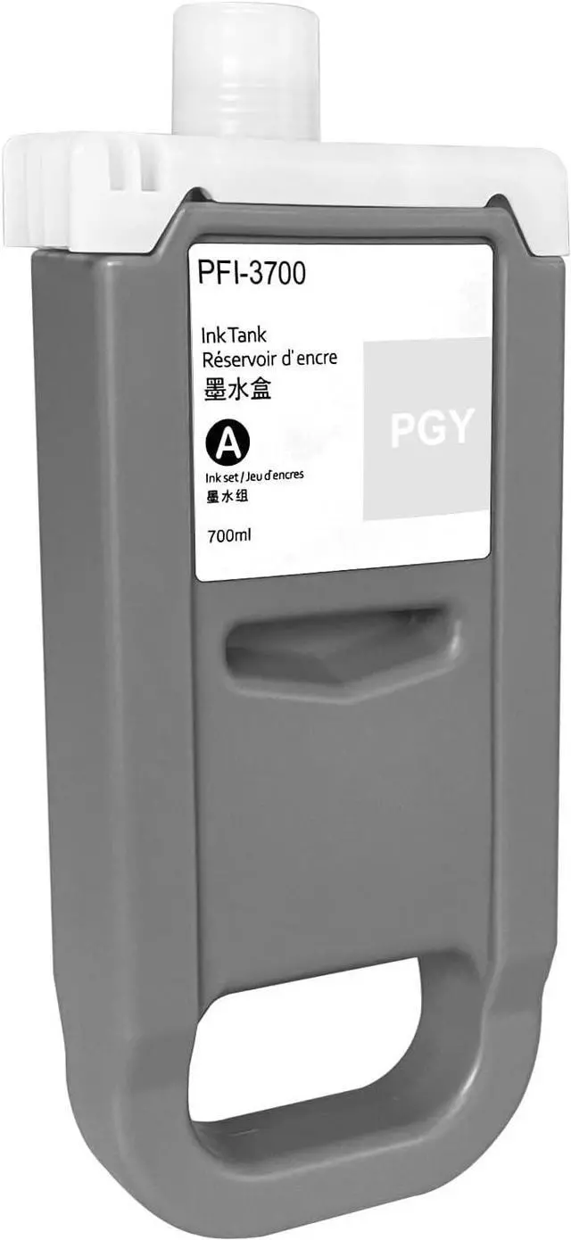 Main image of PFI-3700 Photo Gray Ink Cartridge Pigment PFI3700 Ink Tank Compatible with Canon imagePROGRAF PRO-2600 GP-2600S PRO-4600 GP-4600S PRO-6600 GP-6600S 1Pack Photo Gray 700ML