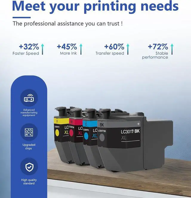 Alt view image 4 of 7 - LC3017XL Ink Cartridges High Yield 4-Pack
