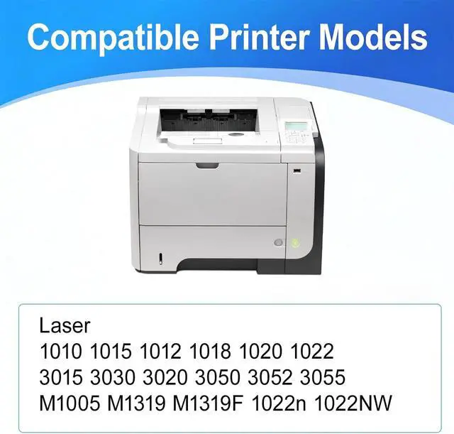 Alt view image 2 of 6 - Q2612A 12A Black Toner Cartridge 1-Pack Replacement for HP 12X Q2612X 12A Q2612A Work for Laser 1012 1022 1020 1018 1022N 1010 3015 3050 3030 3052 3055 M1319F Series Printer, Q2612 12X 12A